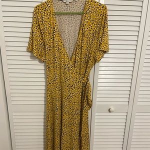 Boden mid-length jersey wrap dress - size 14